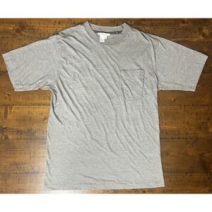 Vintage Ermenegildo Zegna T Shirt Mens Large Tan Pocket Crewneck Made in Italy